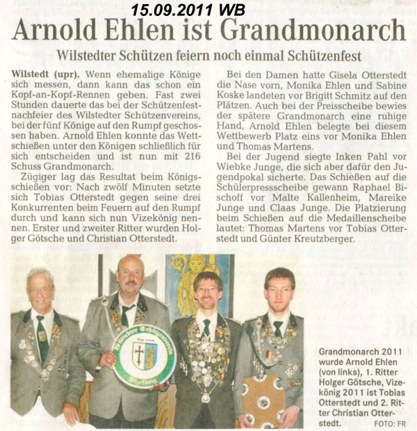 Bericht aus dem W&uuml;mmeblatt zur Sch&uuml;tzenfestnachfeier 2011